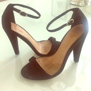 ASOS Black Suede Sandal heels