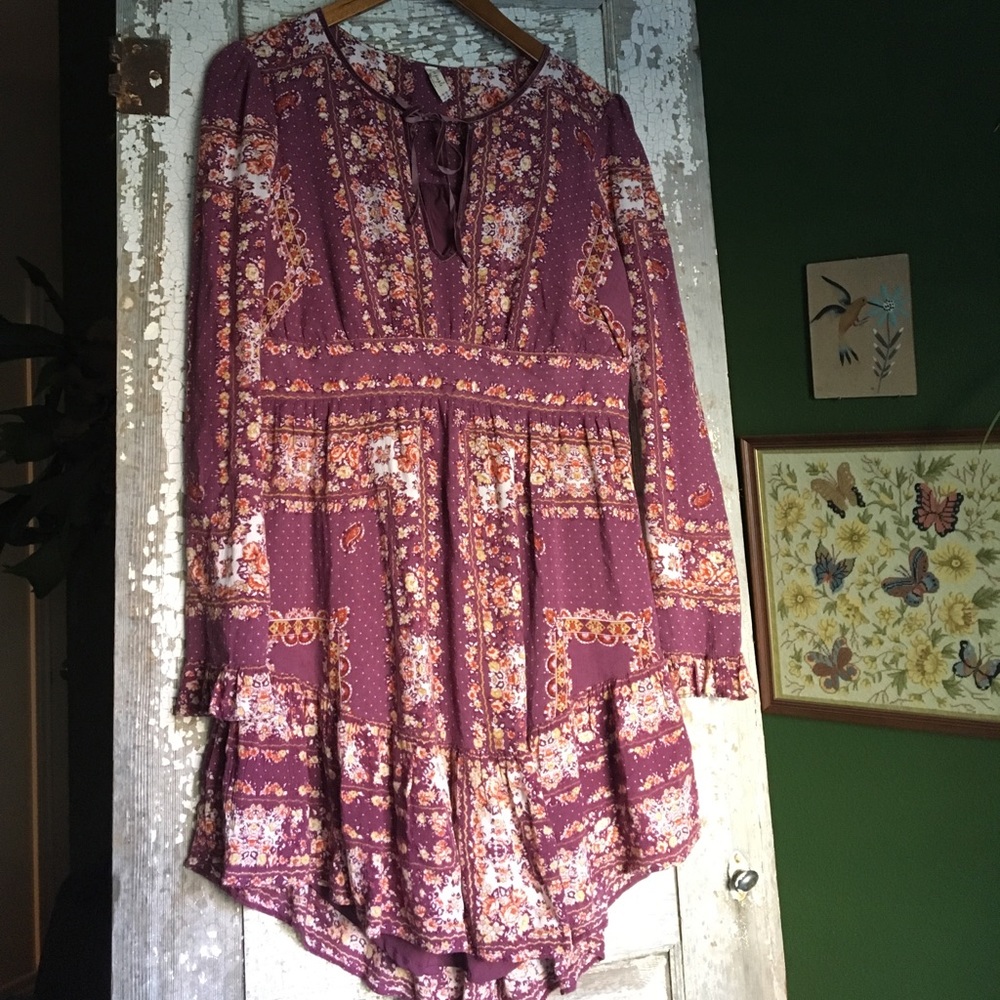 Free People Bridgette Ruffle Hem Dress