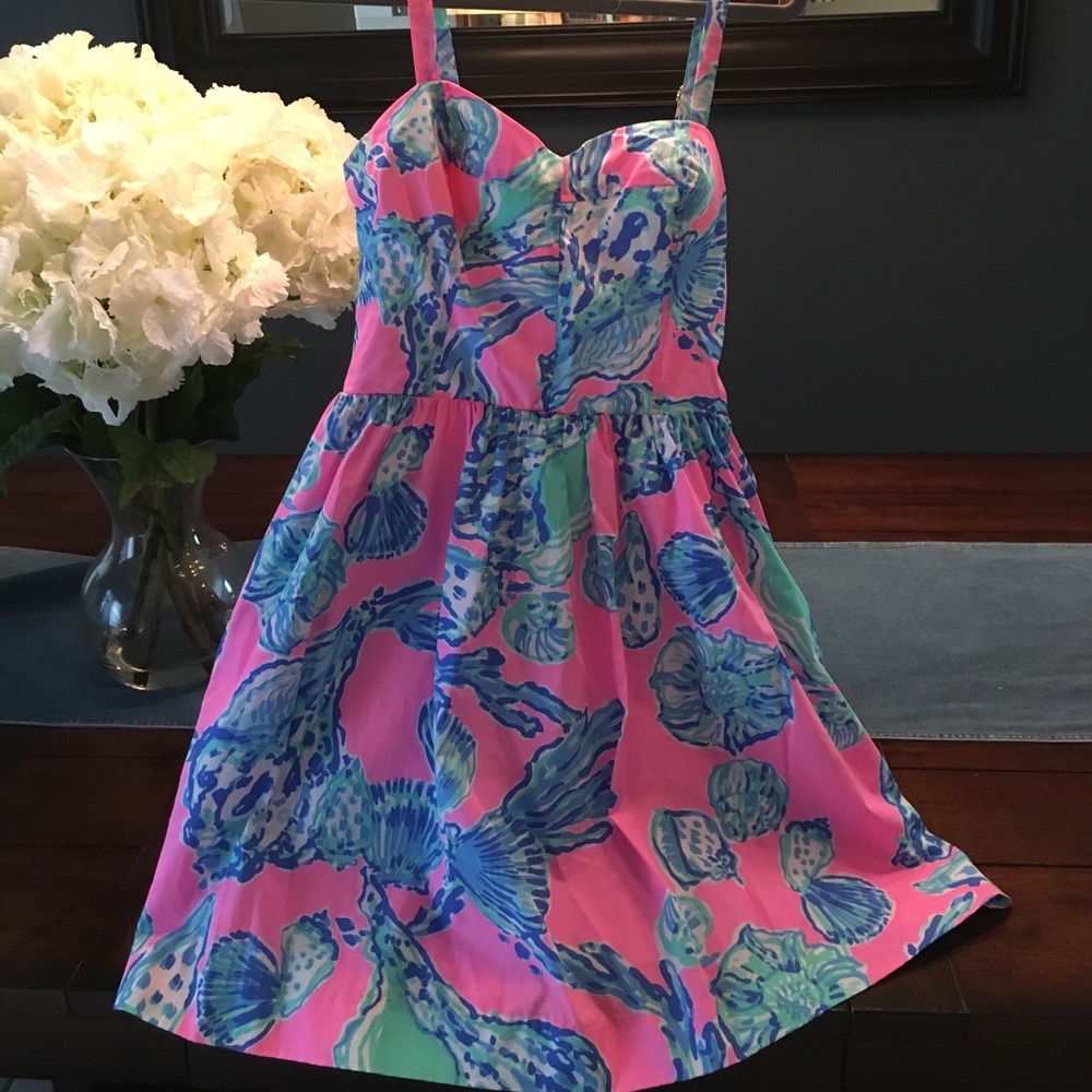 Lily Pulitzer seashell print sundress.