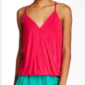 Lily white plunge neck racerback rank