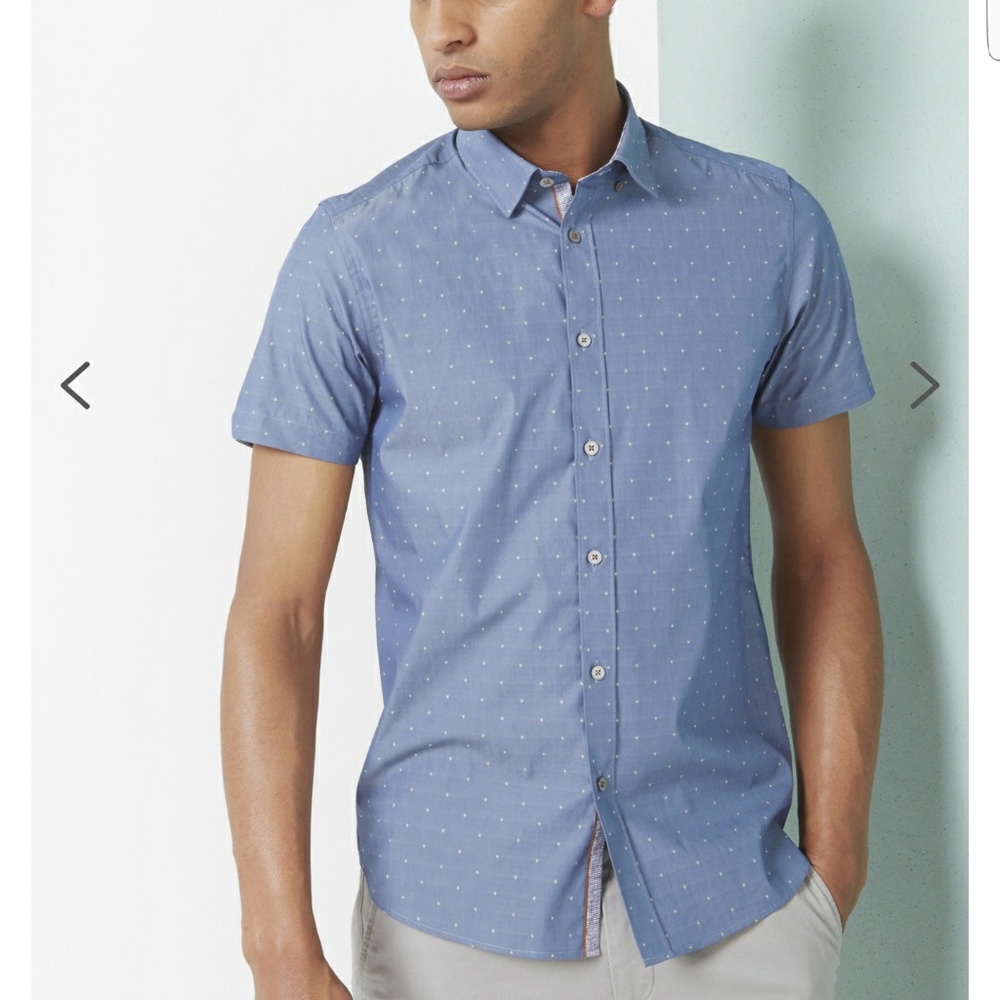 LEEO Diamond jacquard cotton poplin shirt