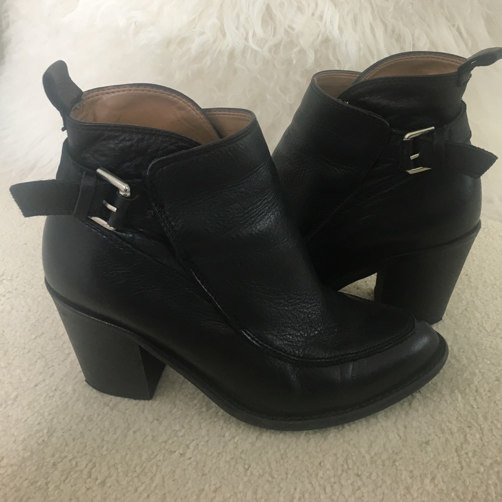 Black Leather Boots - Zara Basic Collection