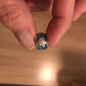 🐬 NWT BRIGHTON Silver and Blue Turtle Bead