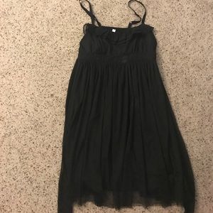 Black sheer layered dress