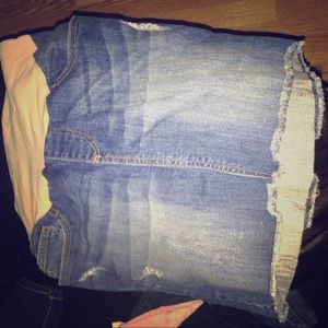 Jean skirt, stretchy denim