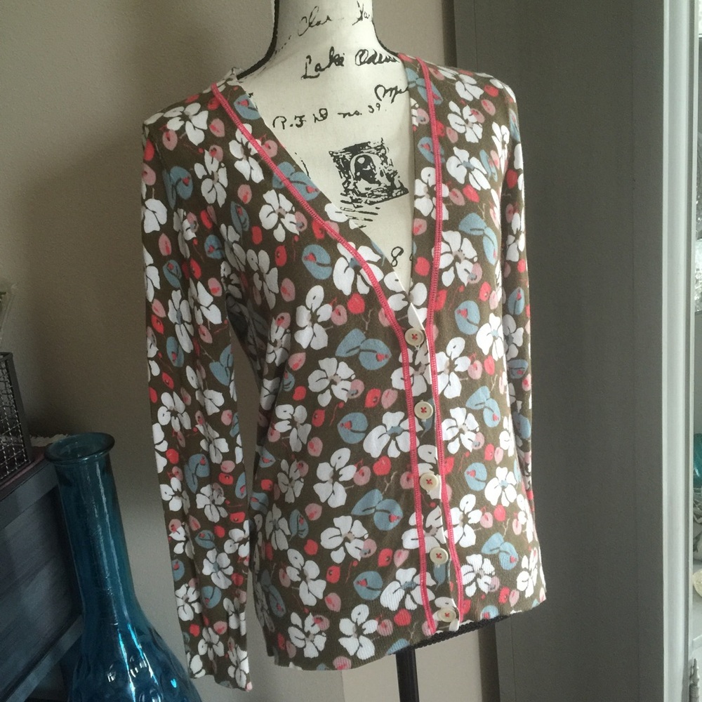 Boden Floral Cardigan Size 8