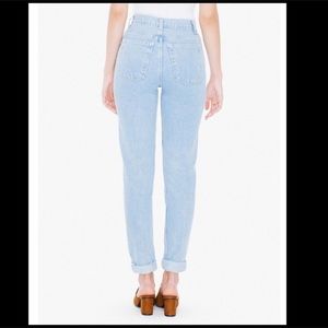 American Apparel "High Waist" jeans in light wash