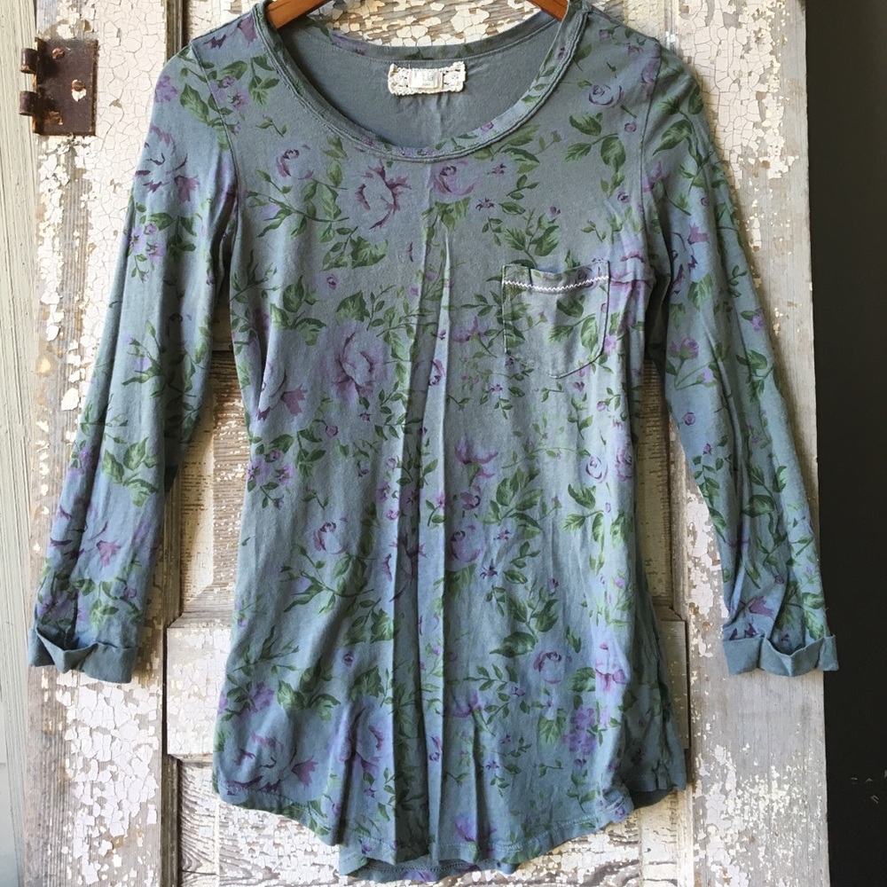 Anthropologie Botanical Top