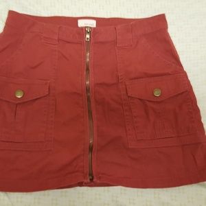 Rust Colored Mini Skirt