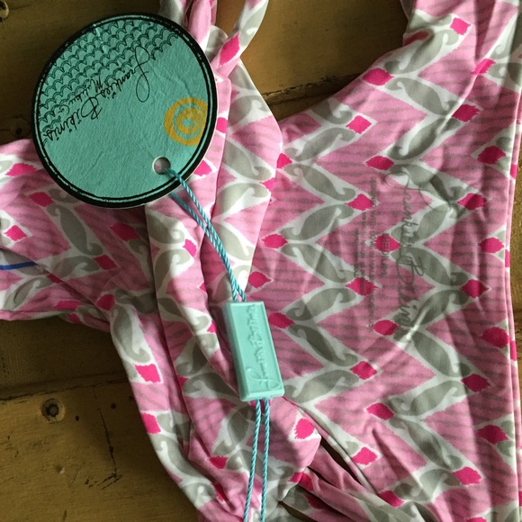 NWT FRANKIE'S BIKINIS BRAND BOHO PATTERN PINK BIKINI BOTTOMS S - Picture 7 of 9