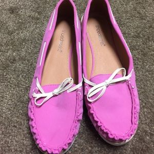 New!! ShoeDazzle Loafers Estella Tried on