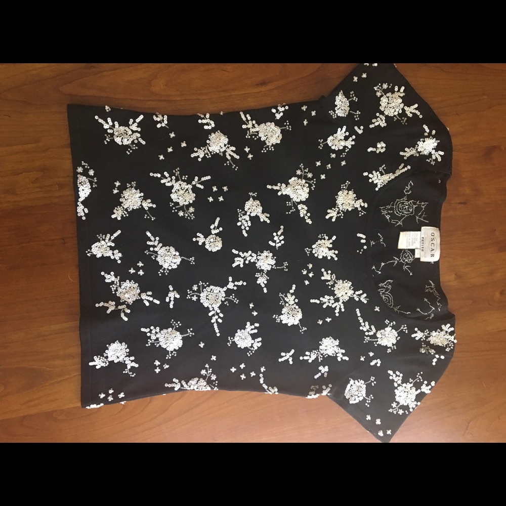 Oscar de la Renta Beaded Top