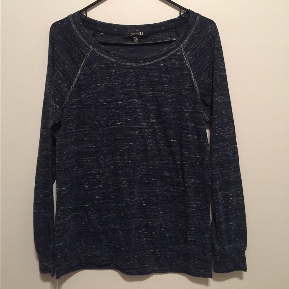 Dark blue shirt with white specks