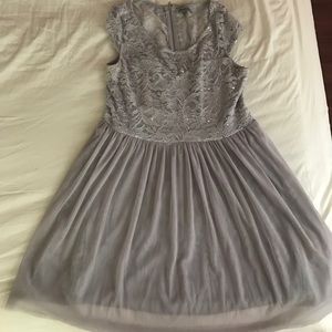 Gray/silver cocktail dress