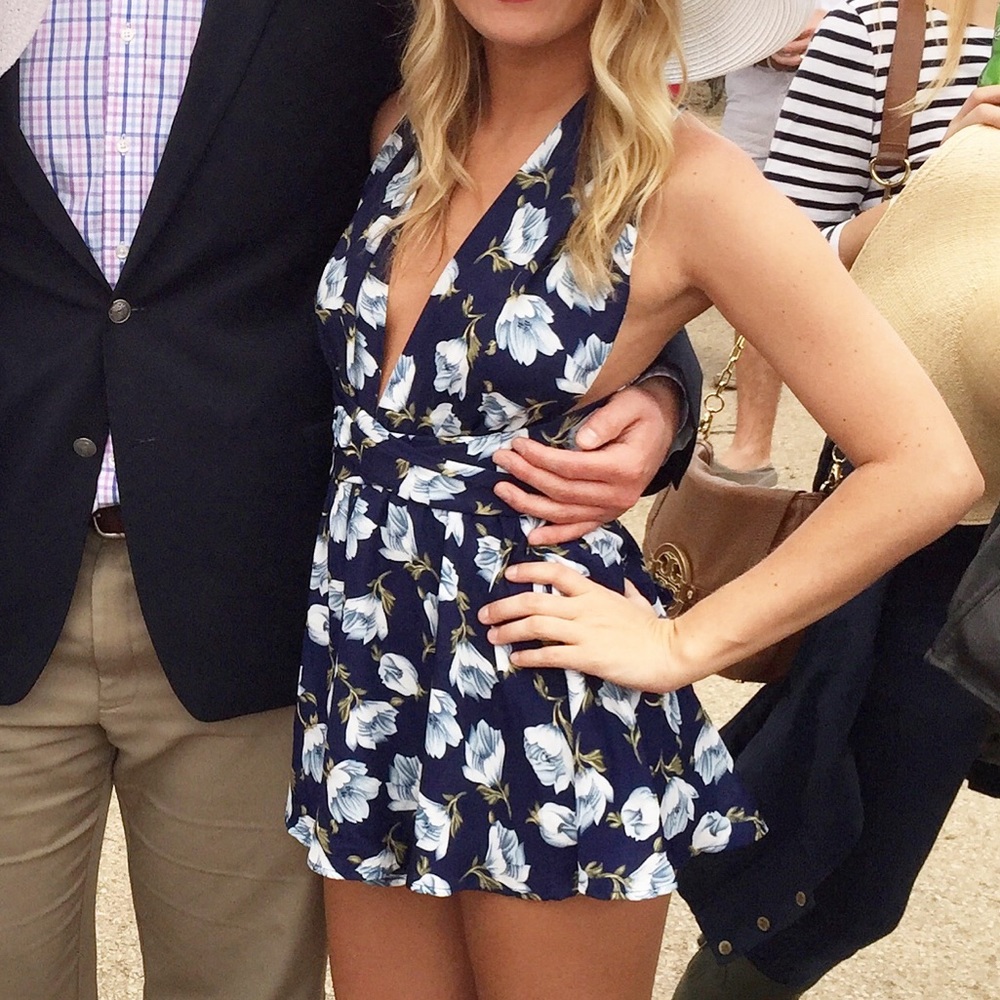 Backless romper