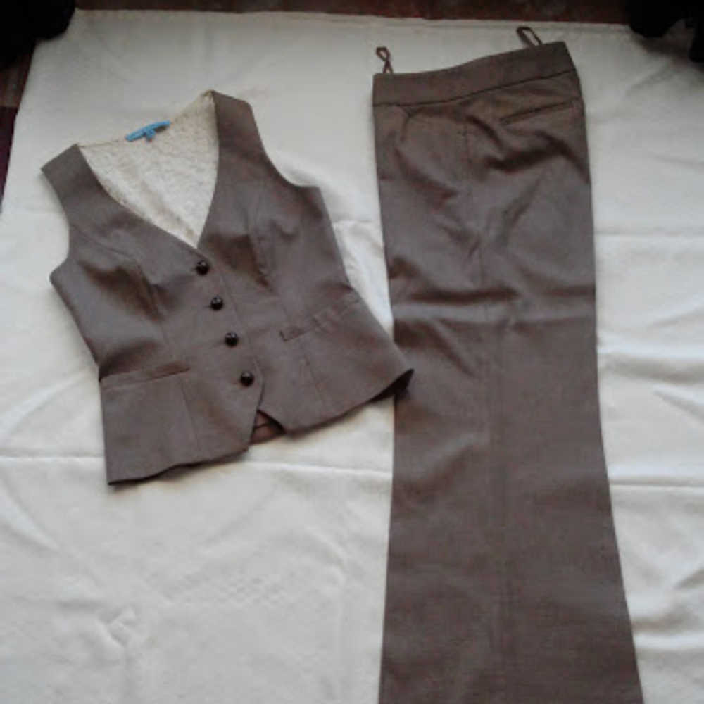 Antonio Melani Lace & Tweed Vest (2) and Pant (4)