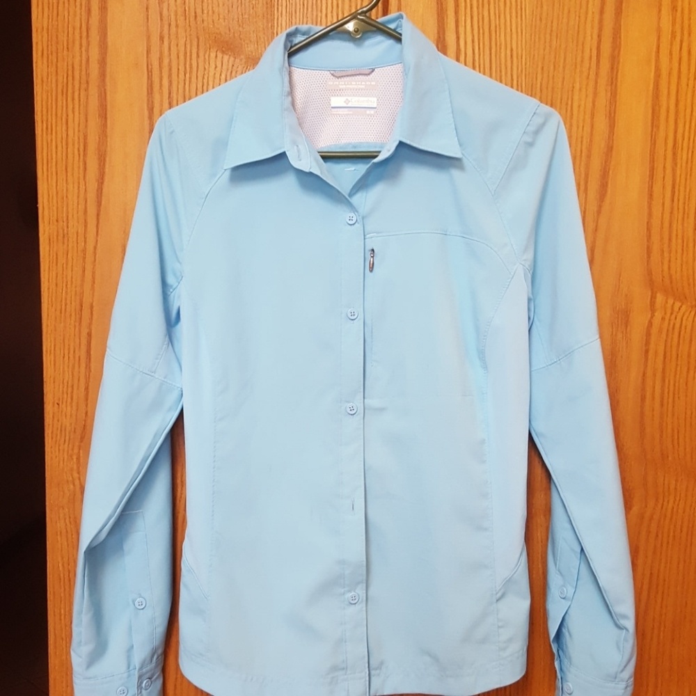 COLOMBIA SUN PROTECTION LONG SLEEVE BLUE SHIRT