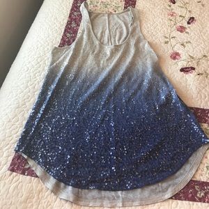 Ombre shiny tank top