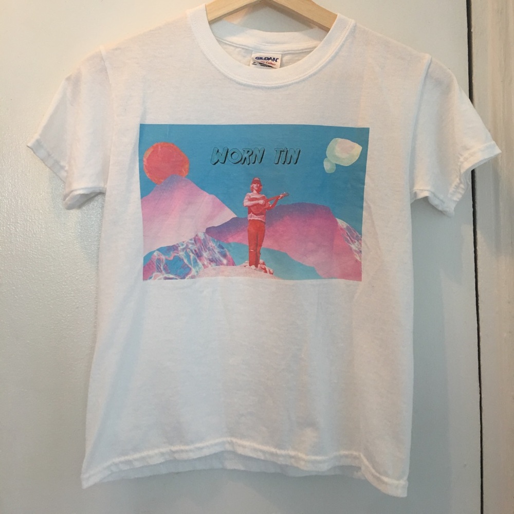 Retro Screen print fitted mini t-shirt // XS or S