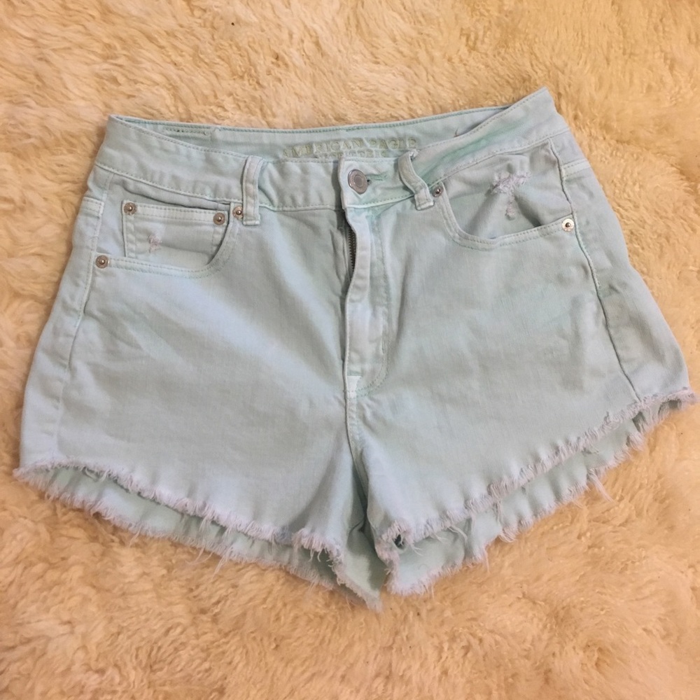 American Eagle Distressed High Waisted Denim Short