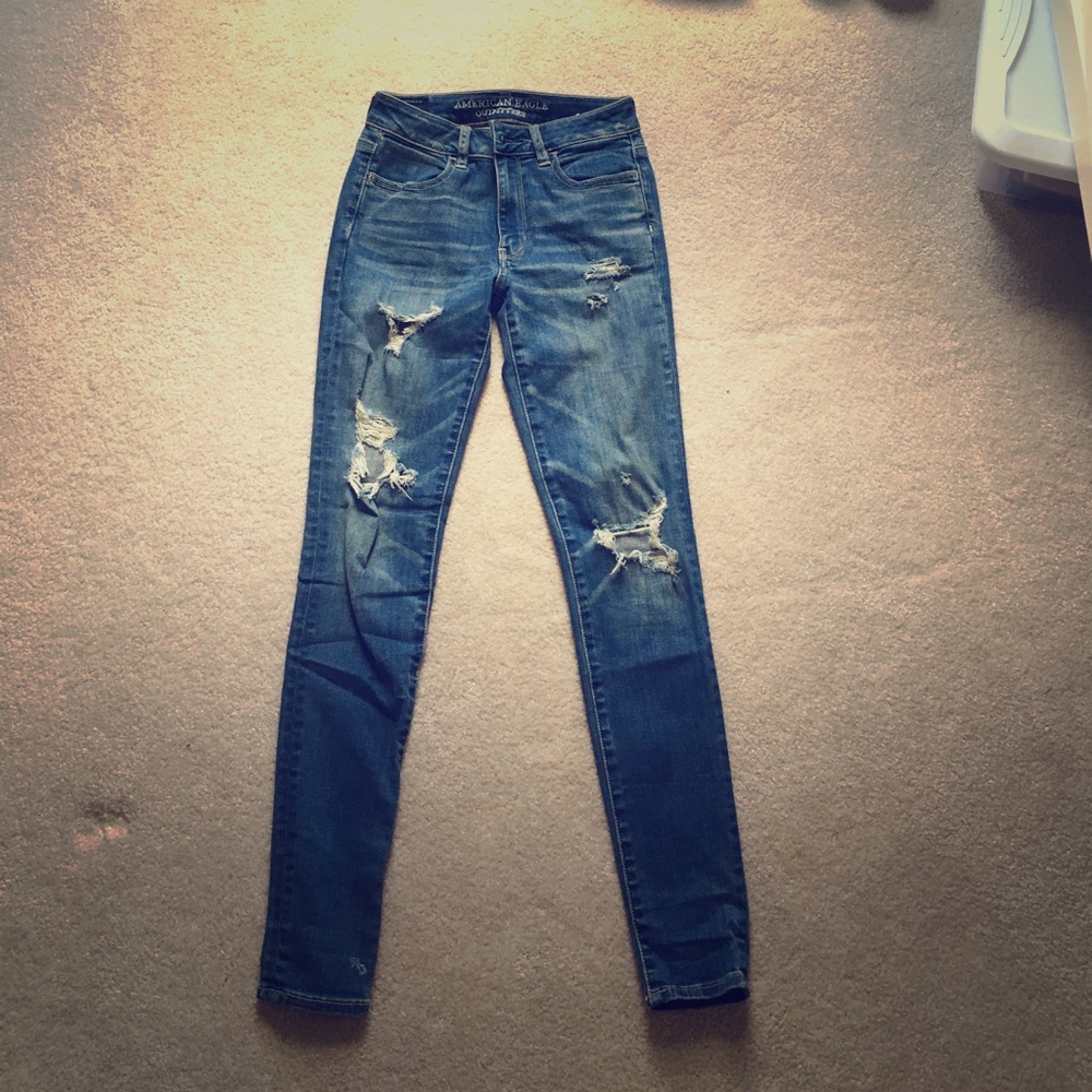 American eagle size 0 jeans, super stretch