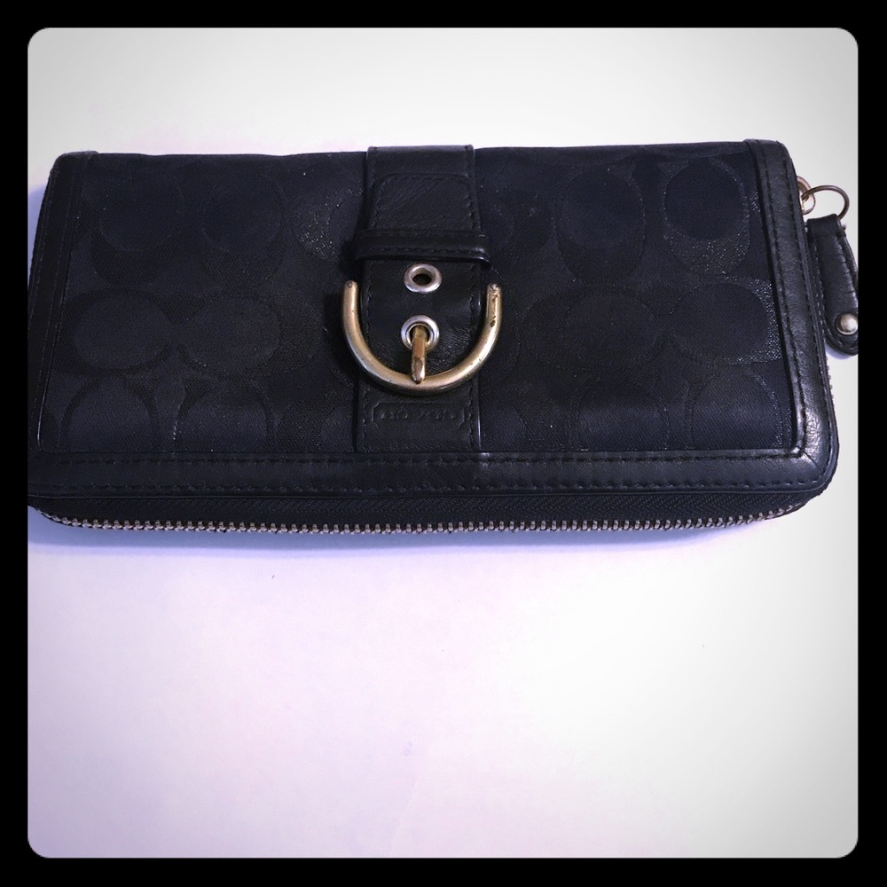 Dark navy blue coach wallet