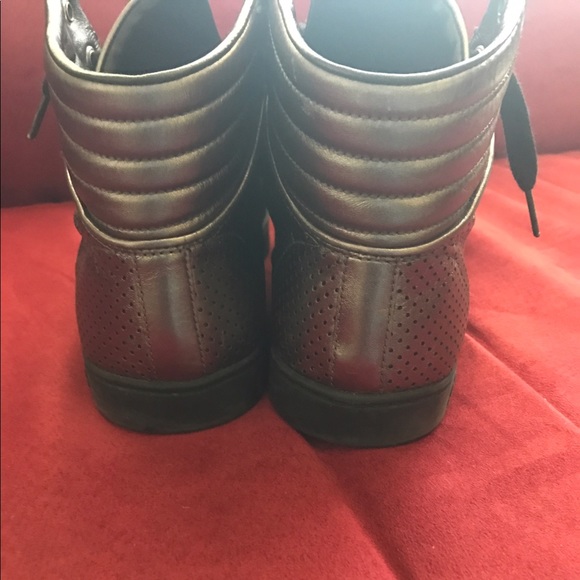 Men's Gucci metallic gray sneakers size 7 - Picture 6 of 6