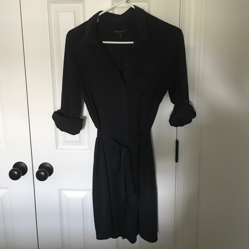 Banana Republic Navy button up dress