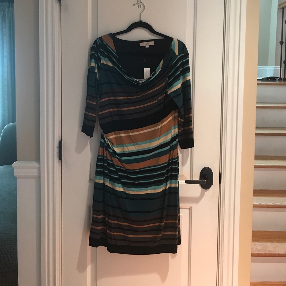 Multi colored earth tone dress from the loft