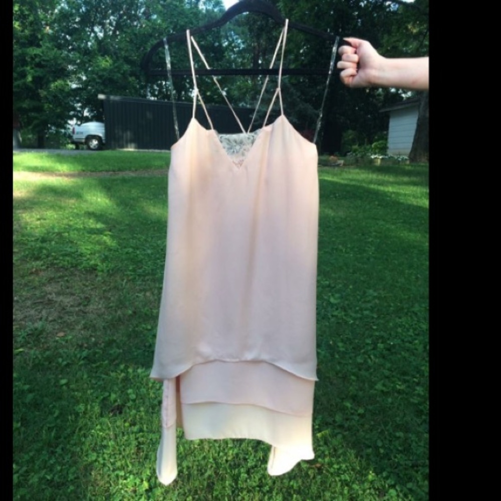 Bluetique blush colored slip dress
