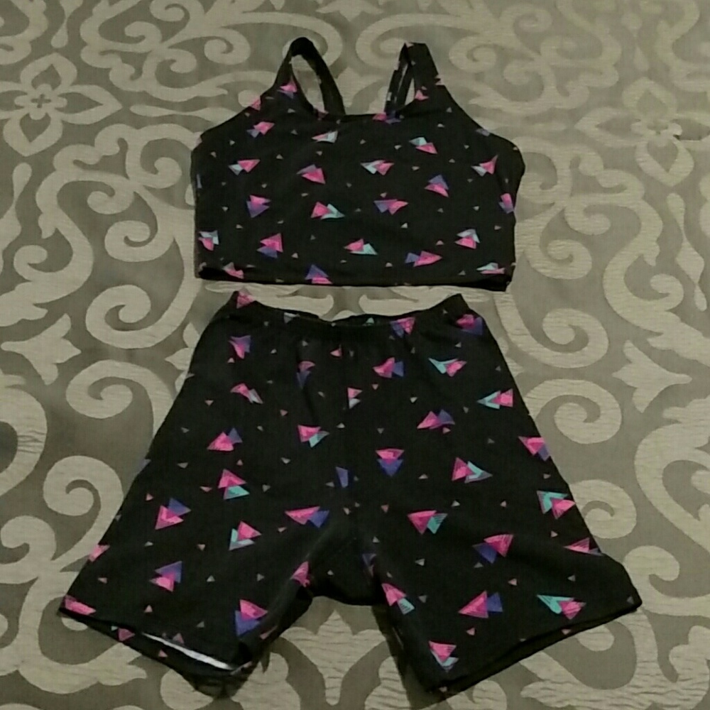 Mint Vintage 80s Workout Set 🍑 Bra + Shorts