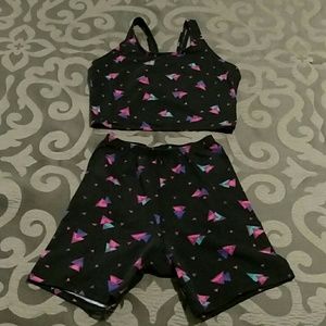 Mint Vintage 80s Workout Set 🍑 Bra + Shorts