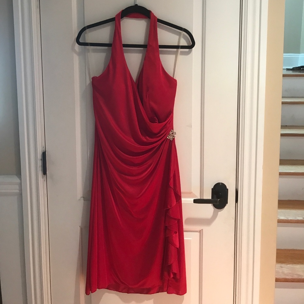 Red cocktail dress