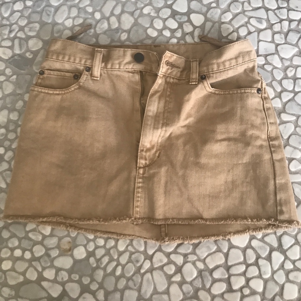 Free people khaki jean skirt
