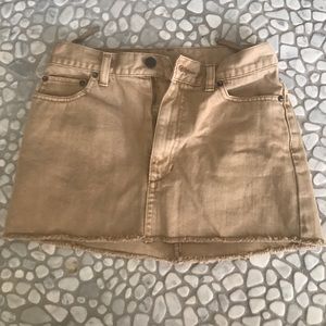 Free people khaki jean skirt