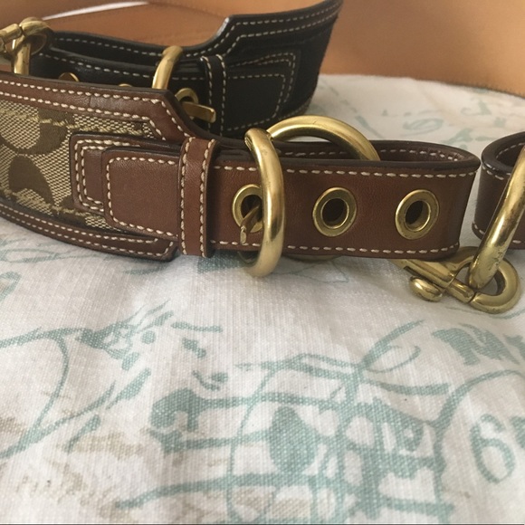 2 Coach leather Jacquard belts - Picture 2 of 5