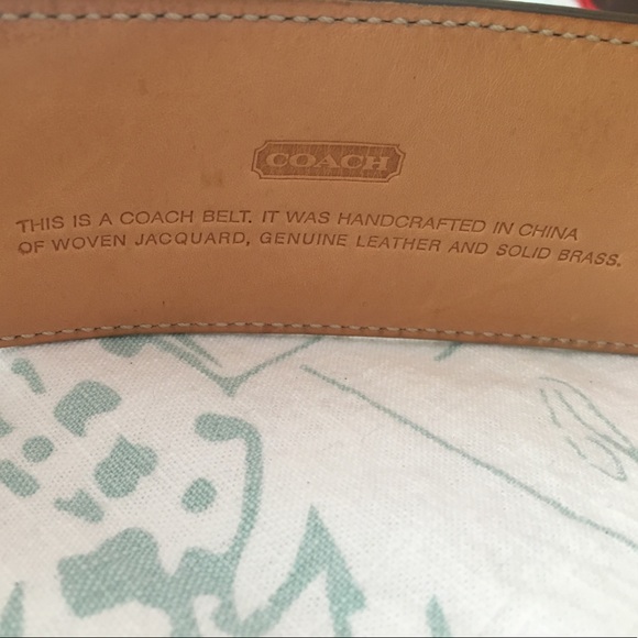 2 Coach leather Jacquard belts - Picture 4 of 5