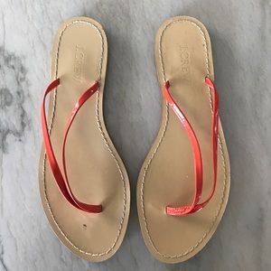 JCrew Neon Thong Sandals