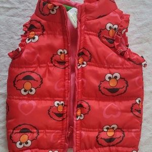 Girls Puffy Elmo Vest