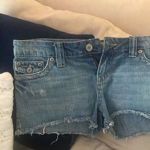 Aeropostale distressed denim shorts