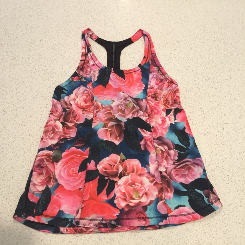 Lululemon floral tank size 4