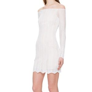 KEEPSAKE THINK TWICE LACE MINI DRESS