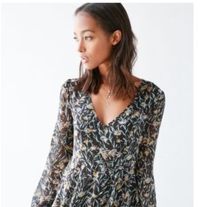 Kimchi Blue Poppy Deep-V Dress