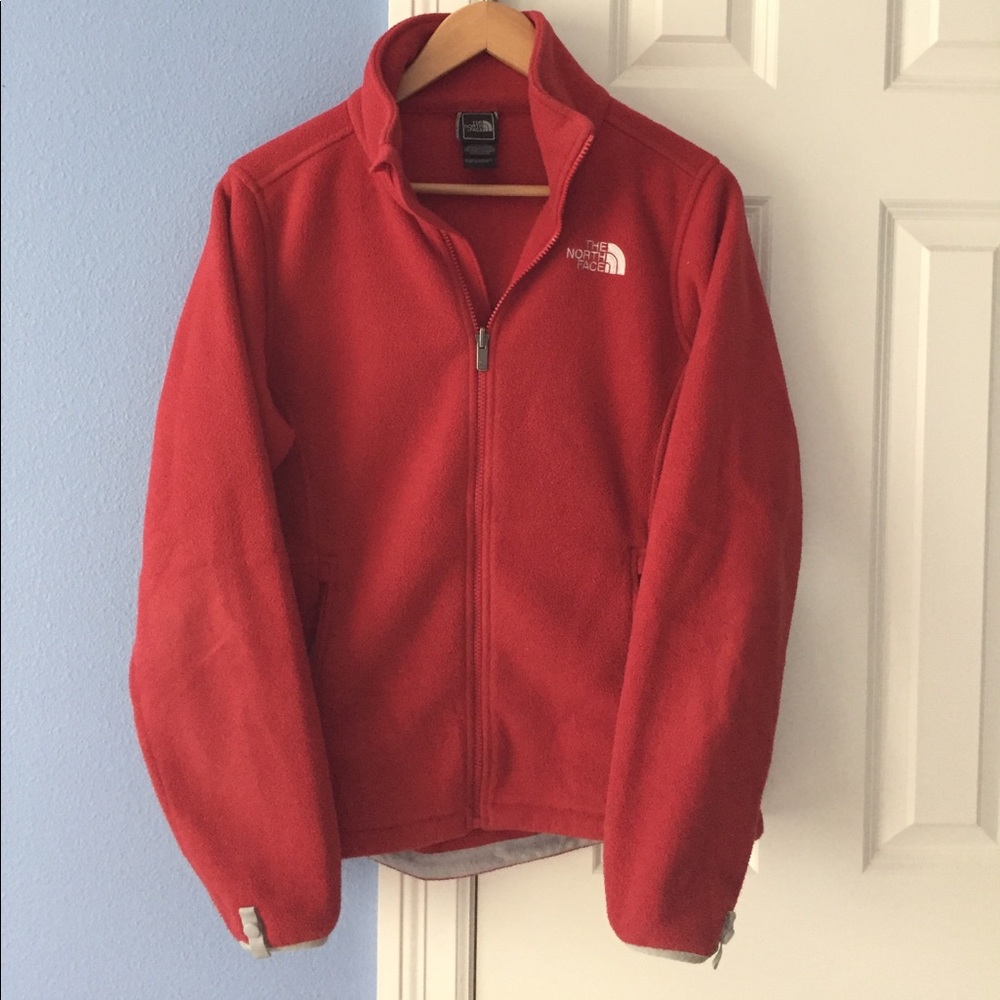 North Face Red fleece