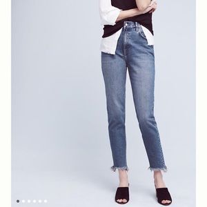 NWOT Anthropologie High Rise Cropped Jeans 25