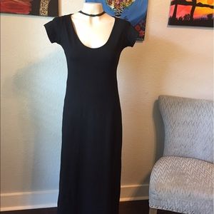Susana Monaco Vintage 90s black maxi dress