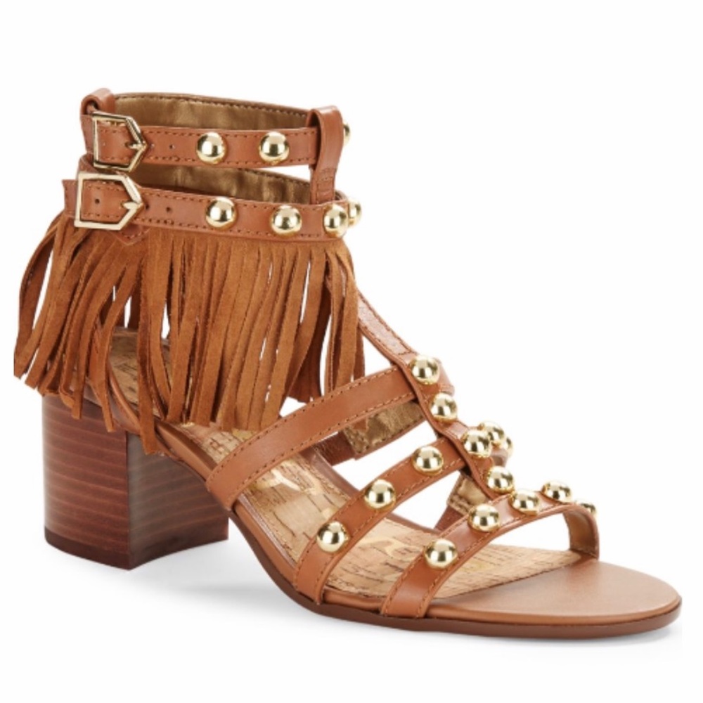 *Like New Sam Edelman Leather/Suede Fringe Sandal