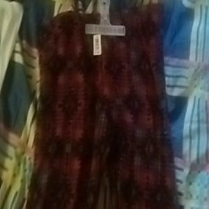 A pair of tribal plaid leggings