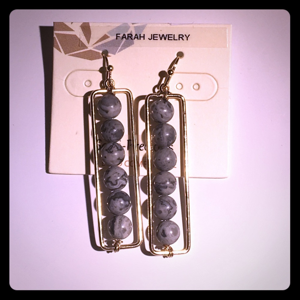 Semi precious stone earrings