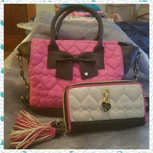 Betsey Johnson Be Mine Tote & Wallet